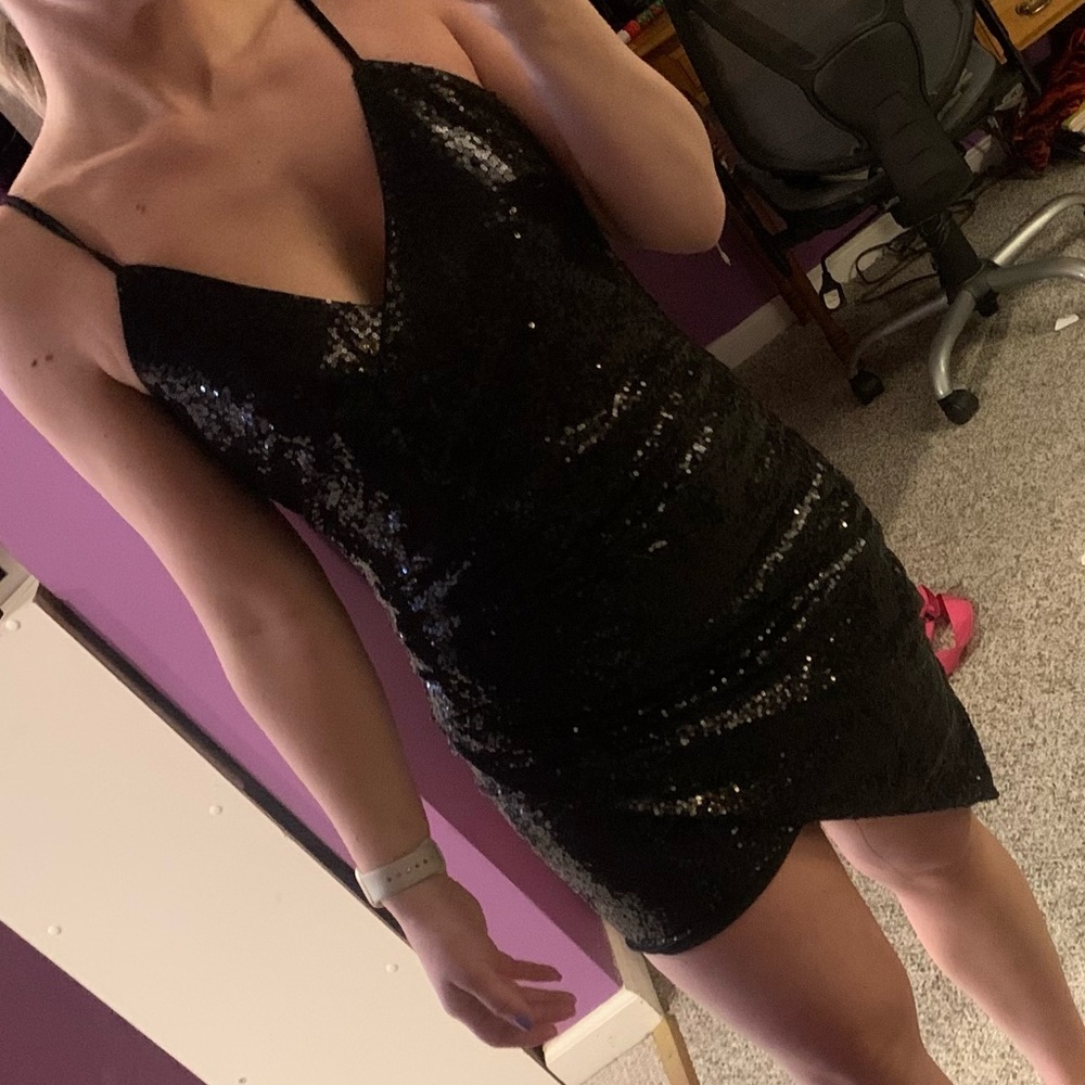 Black Sequin Dress - size 6